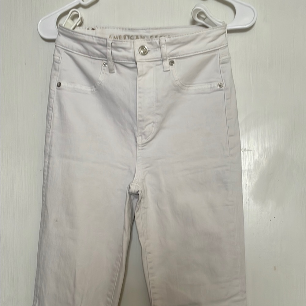 American Eagle Outfitters Cream Denim Jeans